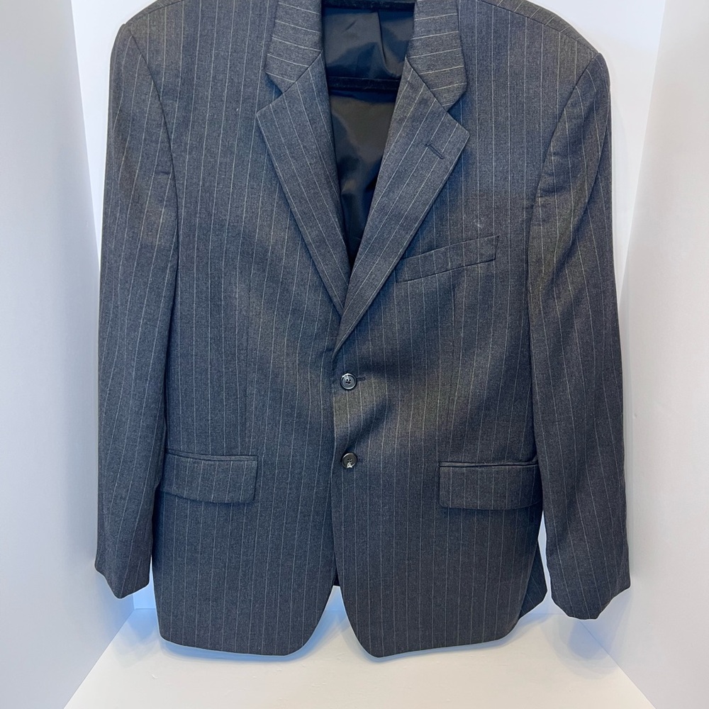 Ralph Lauren Gray Sport‎ Coat with Pinstripe Pattern 40S